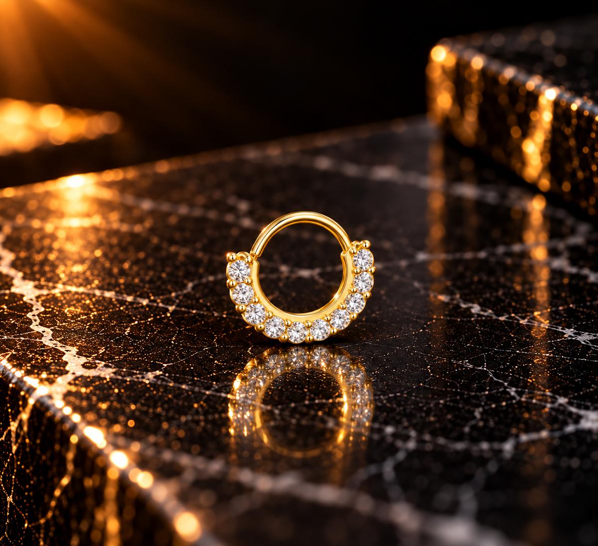 Clarity Crescent Nose Pin