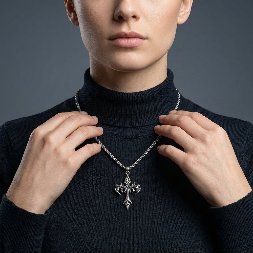 Noir Sigil Cross Pendant