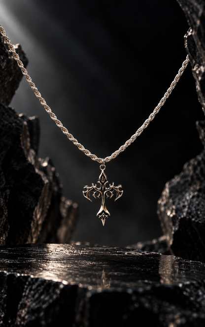 Noir Sigil Cross Pendant