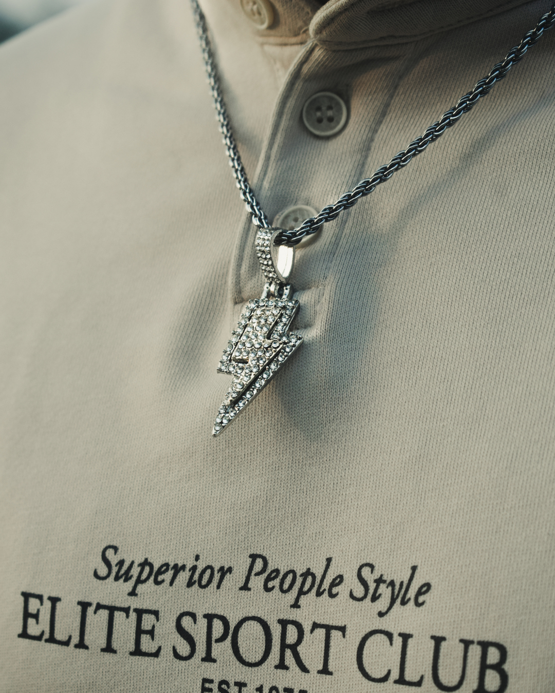 EDGE - Lightning Iced Pendant