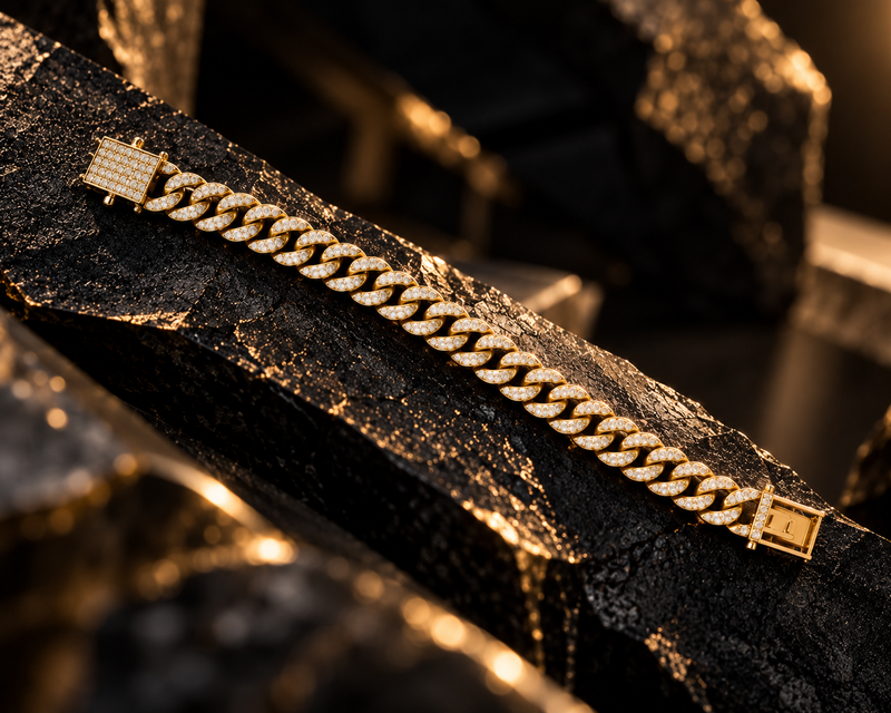 Edge Iced Link Bracelet