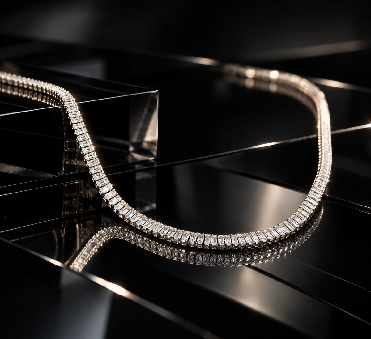 Clarity Baguette Tennis Chain