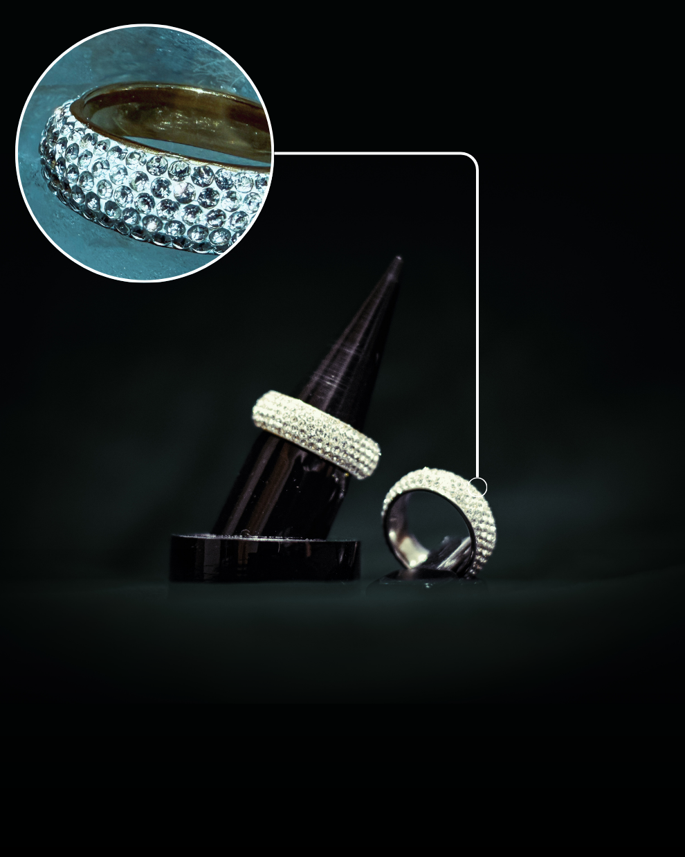 STANCE - Pavé Band Ring (Silver / Gold)