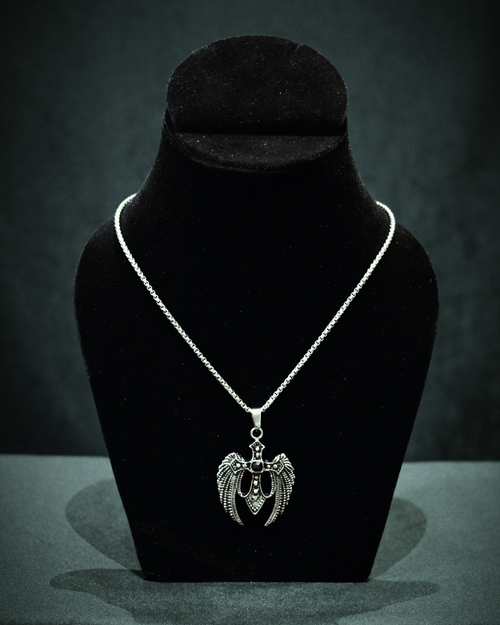 Noir - Wing cross Pendant