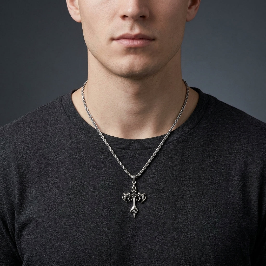 Noir Sigil Cross Pendant