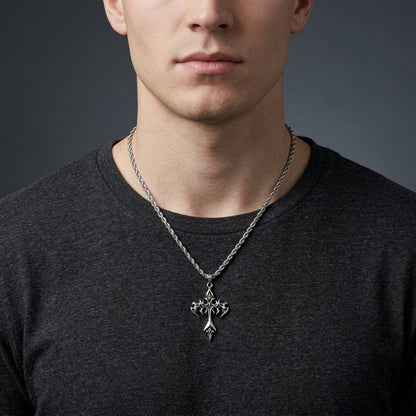 Noir Sigil Cross Pendant