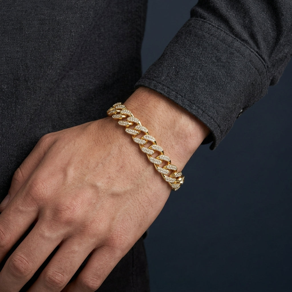 Edge Iced Link Bracelet