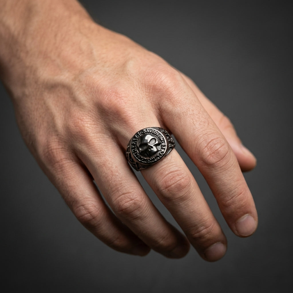 Noir Skull Sigil Ring
