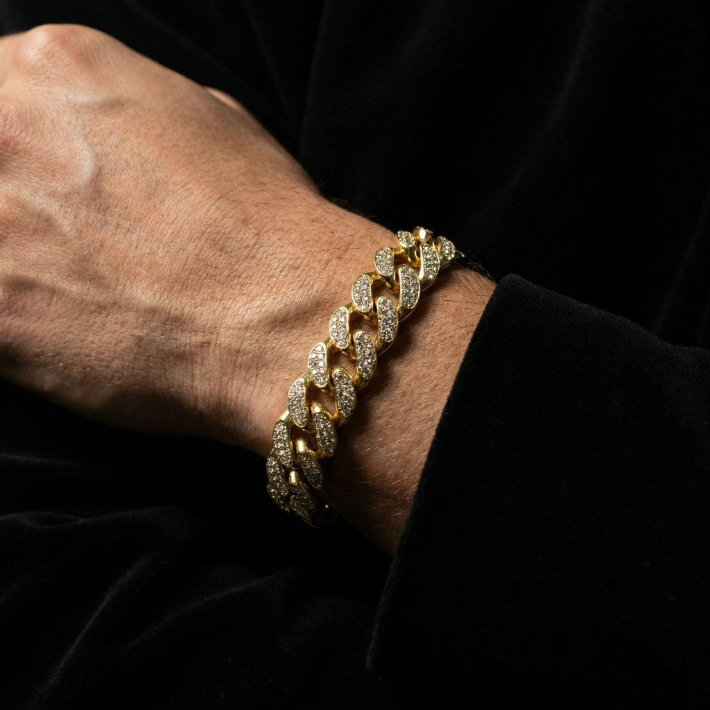 Diamond-encrusted bracelet
